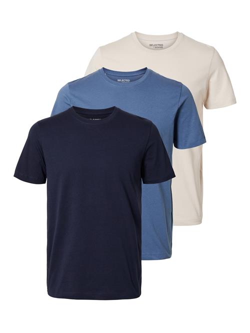 Se SELECTED HOMME Bluser & t-shirts  blå / navy / offwhite ved About You