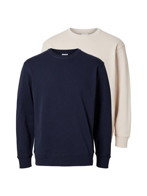 Se SELECTED HOMME Sweatshirt  ecru / blå ved About You