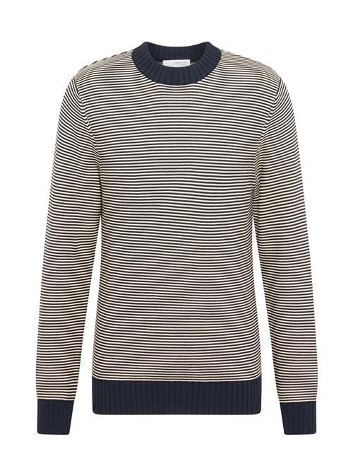 SELECTED HOMME Pullover 'SLHRobert'  beige / navy