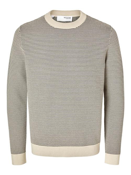 SELECTED HOMME Pullover 'SLHJAKE'  beige / sort