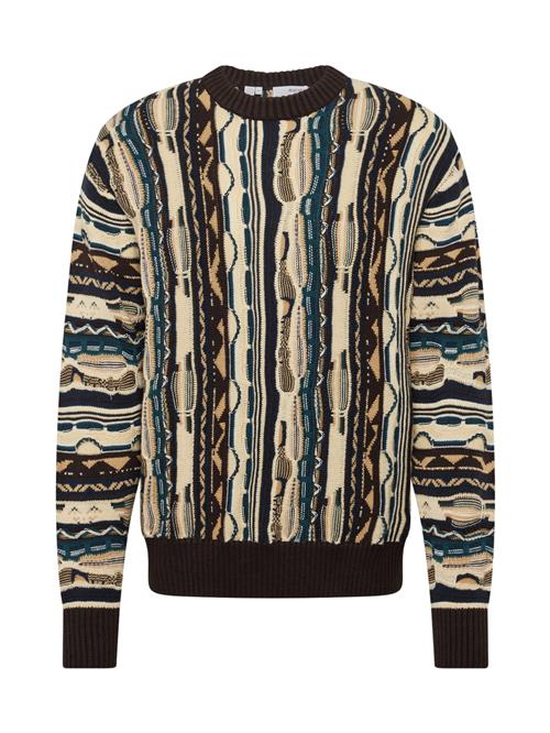 Se SELECTED HOMME Pullover 'SLHCUBE'  beige / choko / mørkegrøn ved About You