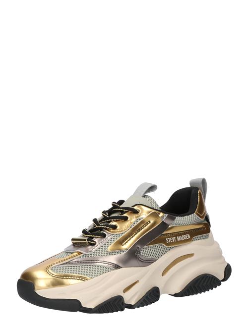 STEVE MADDEN Sneaker low 'POSSESSION'  guld / sort / sølv