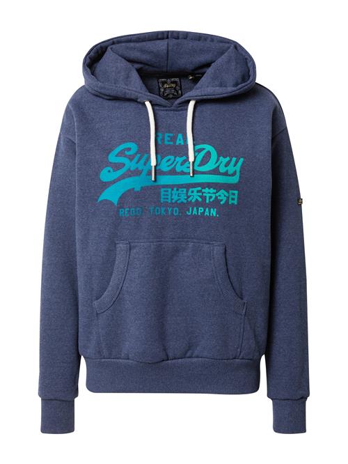 Se Superdry Sweatshirt  turkis / cyanblå / blå-meleret ved About You