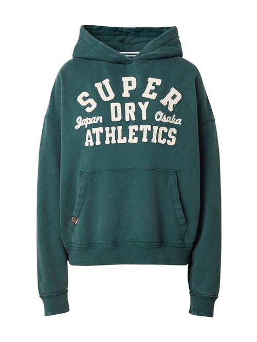 Se Superdry Sweatshirt 'Essentials'  smaragd / hvid ved About You