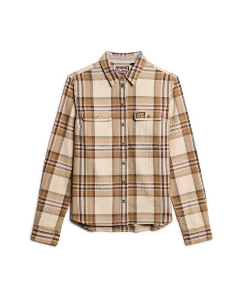 Se Superdry Bluse 'LUMBERJACK'  creme / umbra / brokade / mørkegrå ved About You