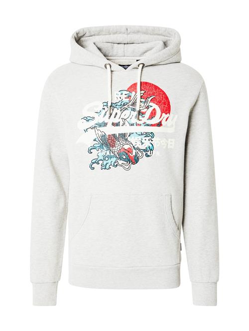 Se Superdry Sweatshirt 'Tokyo'  blå / lysegrå / orange / hvid ved About You