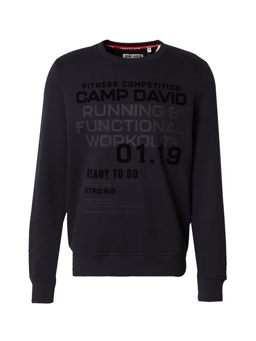 CAMP DAVID Sweatshirt 'Fitness Challenge'  mørkegrå / sort