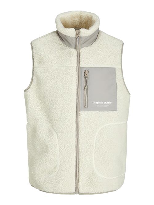 JACK & JONES Vest 'Vesterbro'  greige / hvid / uldhvid