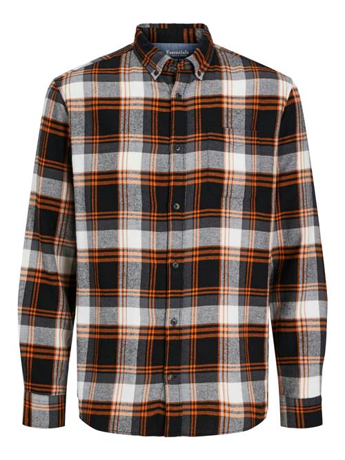 JACK & JONES Skjorte 'JJEClassic'  orange / sort / hvid