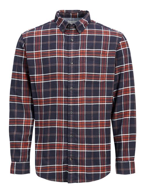 JACK & JONES Skjorte  navy / hummer / hvid