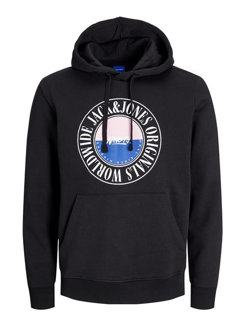 JACK & JONES Sweatshirt 'Cobin'  koboltblåt / pastelpink / sort / hvid