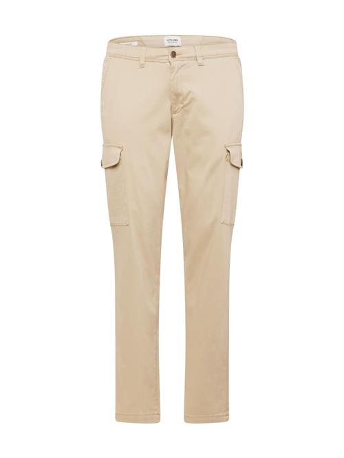 JACK & JONES Cargobukser 'OLLIE BOWIE'  mørkebeige / sort / offwhite