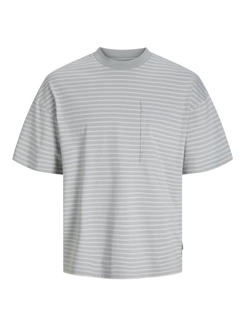 JACK & JONES Bluser & t-shirts 'JCOTanical'  grå / hvid