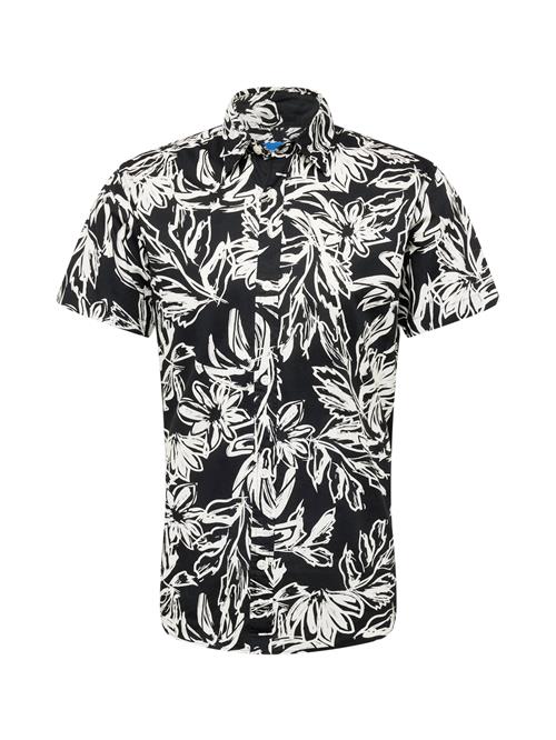 JACK & JONES Skjorte 'JORLafayette'  sort / hvid