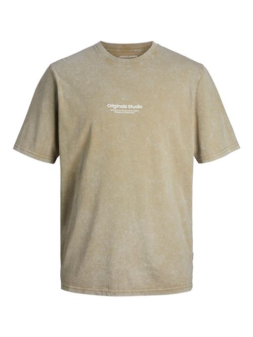 Se JACK & JONES Bluser & t-shirts 'JORVesterbro'  taupe / hvid ved About You