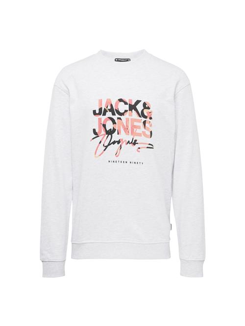 Se JACK & JONES Sweatshirt 'JJAruba'  grå / pitaya / sort ved About You