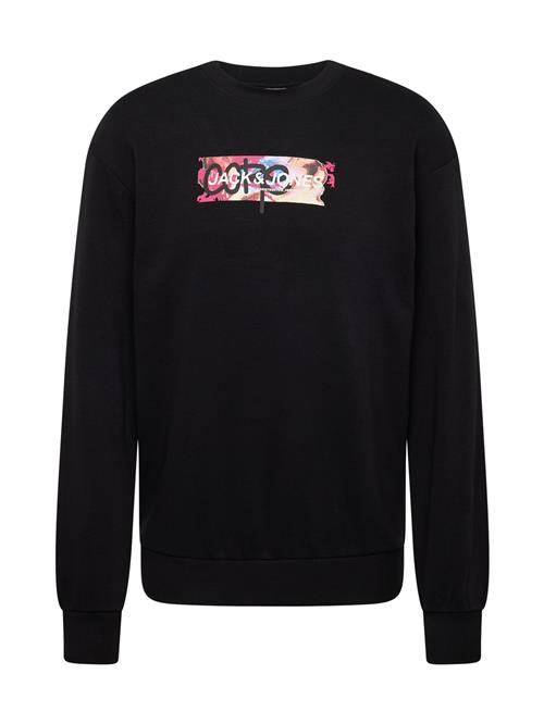 JACK & JONES Sweatshirt 'SUMMER'  lysegul / pink / sort / hvid