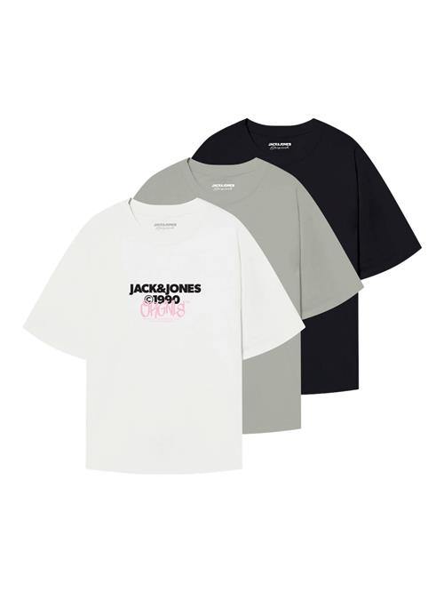 JACK & JONES Bluser & t-shirts 'BUSHWICK'  grå / lyserød / sort / hvid