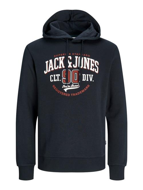 Se JACK & JONES Sweatshirt  navy / carminrød / hvid ved About You