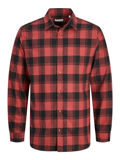 JACK & JONES Skjorte 'JJJoshua'  rød / sort