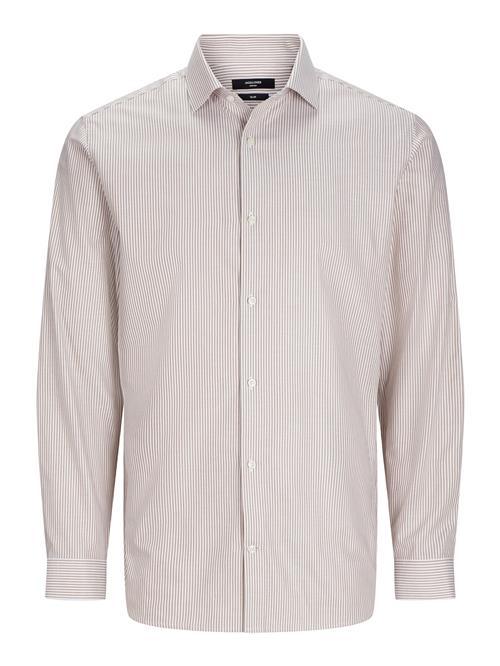 JACK & JONES Skjorte 'PARKER'  brun / hvid