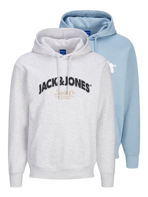 Se JACK & JONES Sweatshirt 'BRONX ARCH'  lyseblå / lysegrå / sort / hvid ved About You