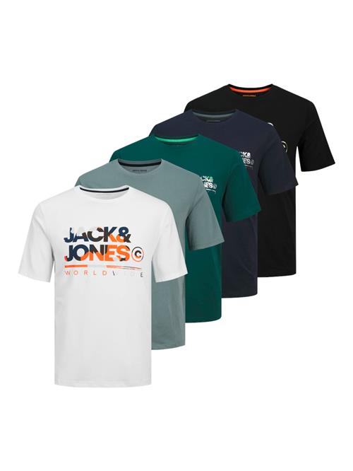 JACK & JONES Bluser & t-shirts 'JJLuke'  navy / grøn / sort / hvid