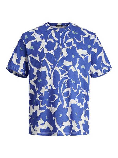 JACK & JONES Bluser & t-shirts 'MARBELLA'  royalblå / hvid