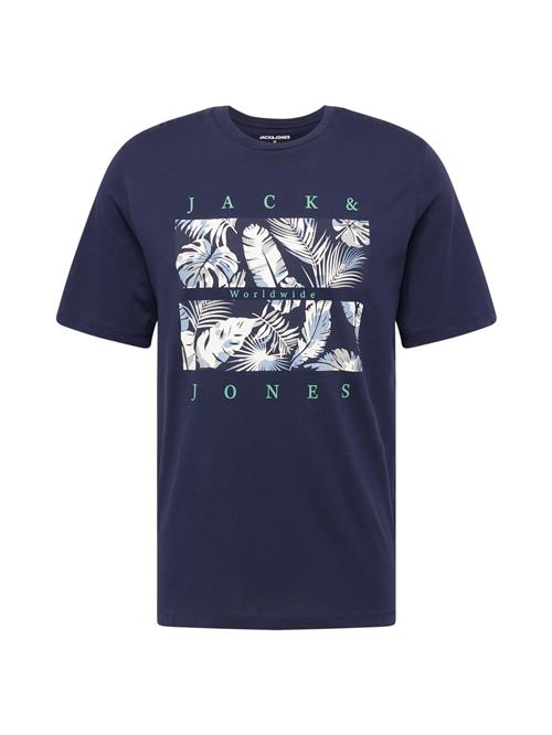 JACK & JONES Bluser & t-shirts 'JJFLOOR'  navy / grå / hvid