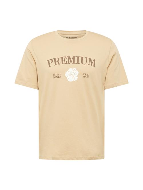 JACK & JONES Bluser & t-shirts 'JPRBLAALFIE'  sand / lysebrun / hvid