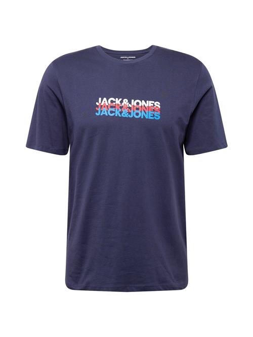 JACK & JONES Bluser & t-shirts 'JJCYBER'  navy / lyseblå / rød / hvid