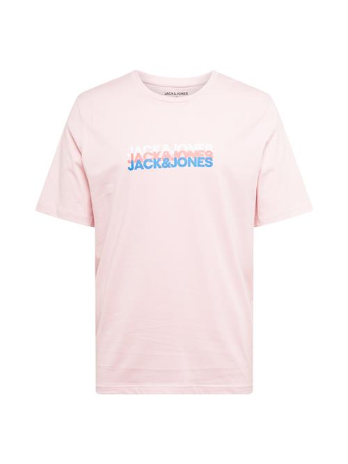 Se JACK & JONES Bluser & t-shirts 'JJCYBER'  royalblå / lyserød / pitaya / hvid ved About You