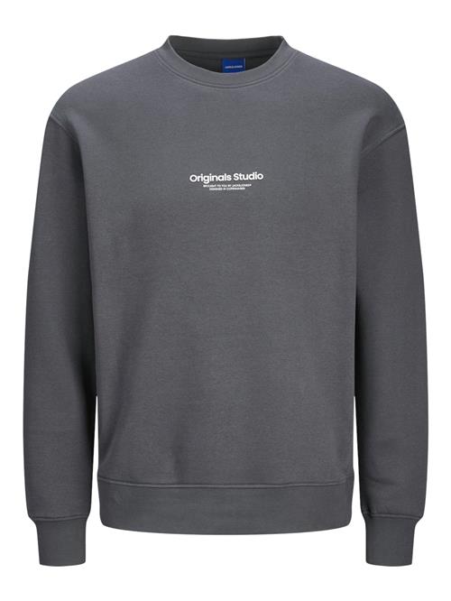 Se JACK & JONES Sweatshirt 'Vesterbro'  mørkegrå / hvid ved About You