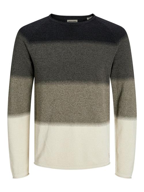 Se JACK & JONES Pullover 'JJEHill'  brun-meleret / antracit / sort / uldhvid ved About You