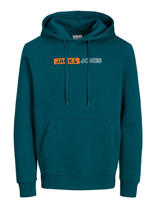 Se JACK & JONES Sweatshirt  petroleum / orange / hvid ved About You