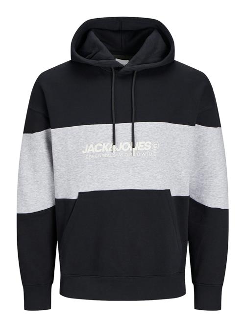 Se JACK & JONES Sweatshirt 'JJELegacy'  grå-meleret / sort / hvid ved About You