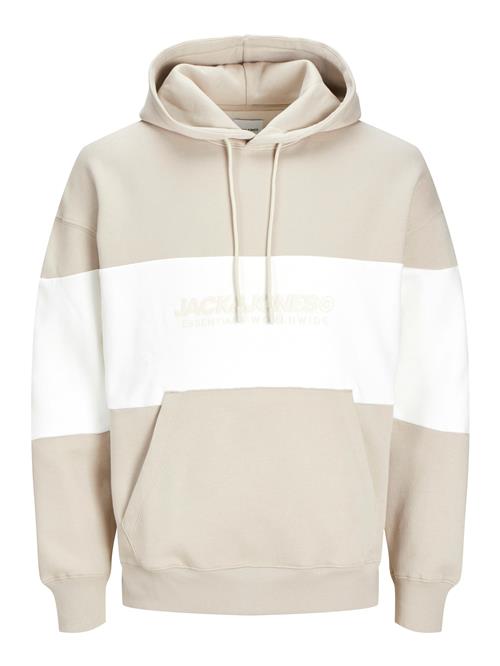 JACK & JONES Sweatshirt 'JJELegacy'  sand / hvid