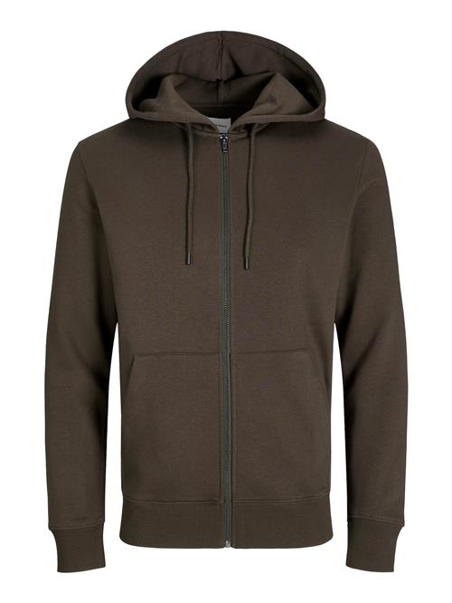 JACK & JONES Sweatjakke 'JJESTAR'  mørkebrun