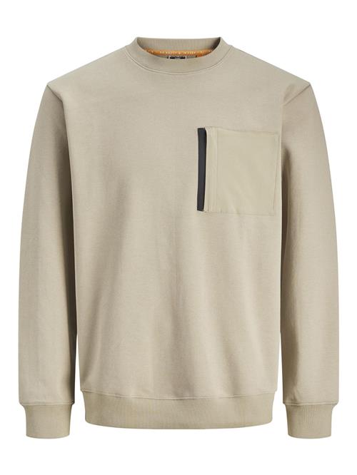 JACK & JONES Sweatshirt 'JCOOutdoor'  greige / sort