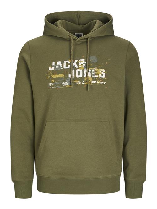 JACK & JONES Sweatshirt  grå / grøn / oliven / hvid