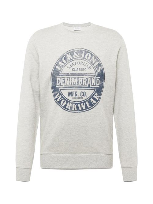 JACK & JONES Sweatshirt  mørkeblå / grå-meleret