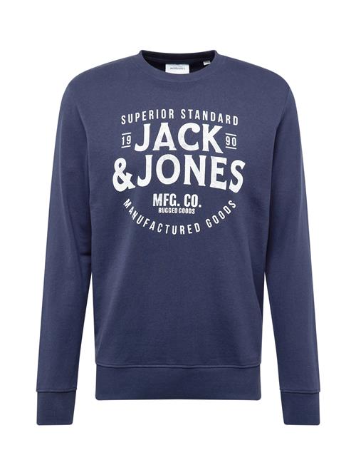 JACK & JONES Sweatshirt 'JJJeans'  navy / hvid