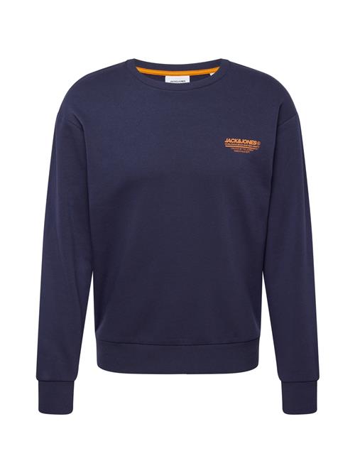 Se JACK & JONES Sweatshirt 'JJOLIVE'  navy / orange ved About You