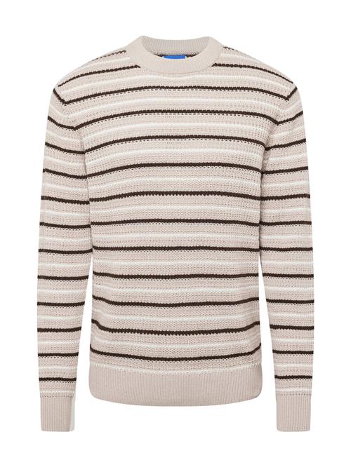 Se JACK & JONES Pullover 'JORBRONX'  mørkebeige / sort / hvid ved About You