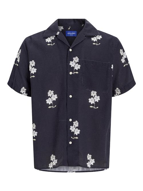 JACK & JONES Skjorte  navy / hvid