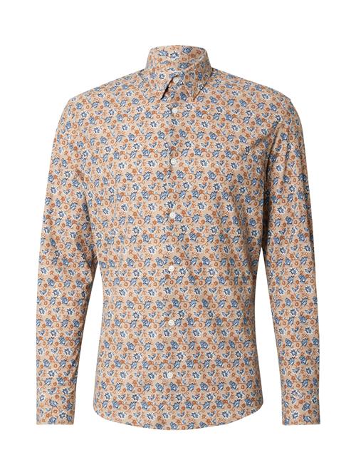 JACK & JONES Skjorte 'JPRBLAACTIVE'  beige / mørkebeige / blå / hvid