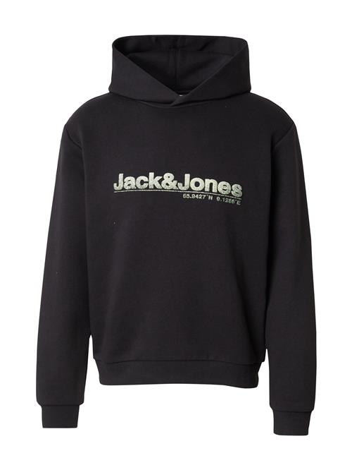 Se JACK & JONES Sweatshirt 'JCOPUFF'  pastelgrøn / sort ved About You