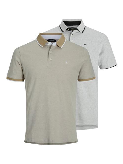 Se JACK & JONES Bluser & t-shirts 'JJEPaulos'  mørkebeige / lysegrå / sort / hvid ved About You