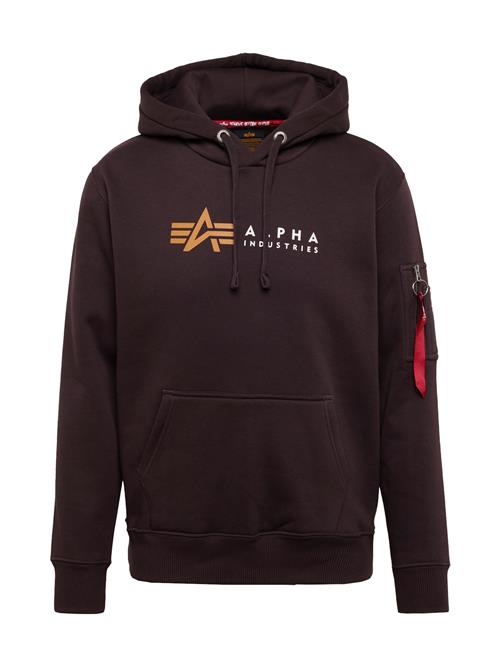 Se ALPHA INDUSTRIES Sweatshirt  brun / pastelorange / rød / hvid ved About You