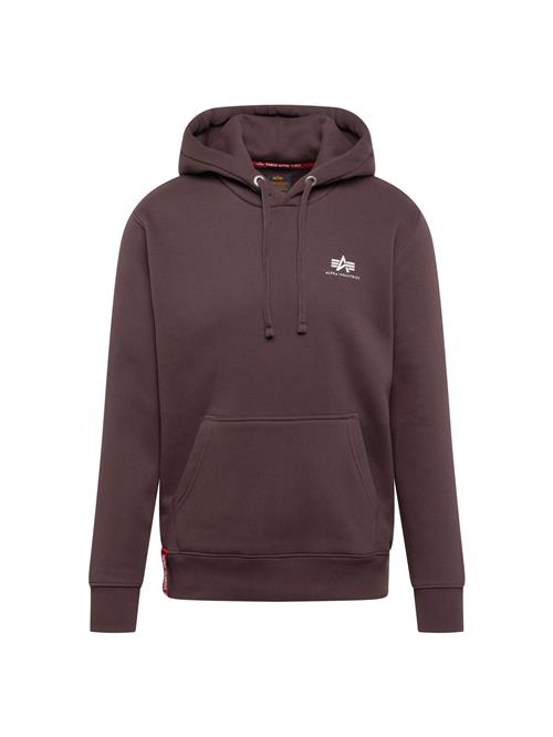 ALPHA INDUSTRIES Sweatshirt  mørkebrun / hvid